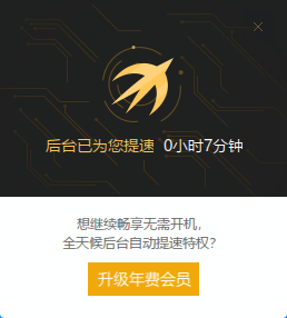 关于全天候后台自动提速特权