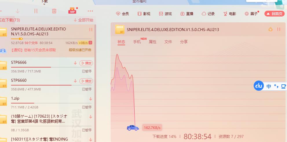 为什么资源数一开始好几百 几分钟资源数就一个也没有了