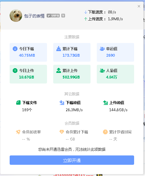 上传和下载的统计数值不准
