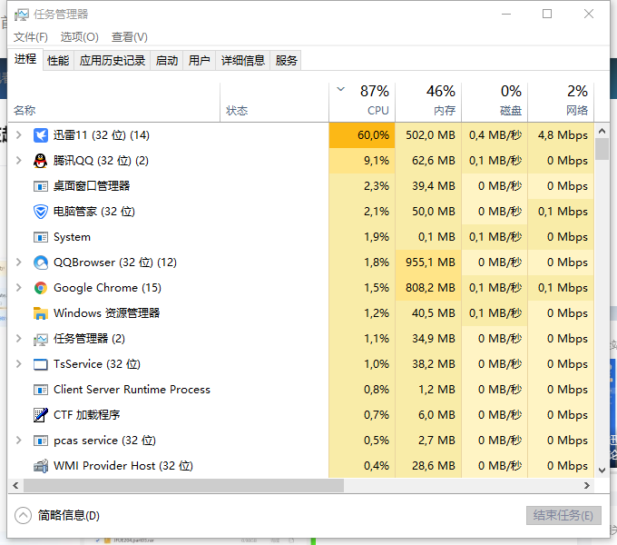 迅雷11cpu这占有率有点高啊，负优化吗，啊，卡死