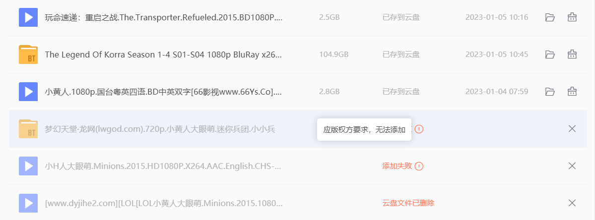迅雷得不到版权？