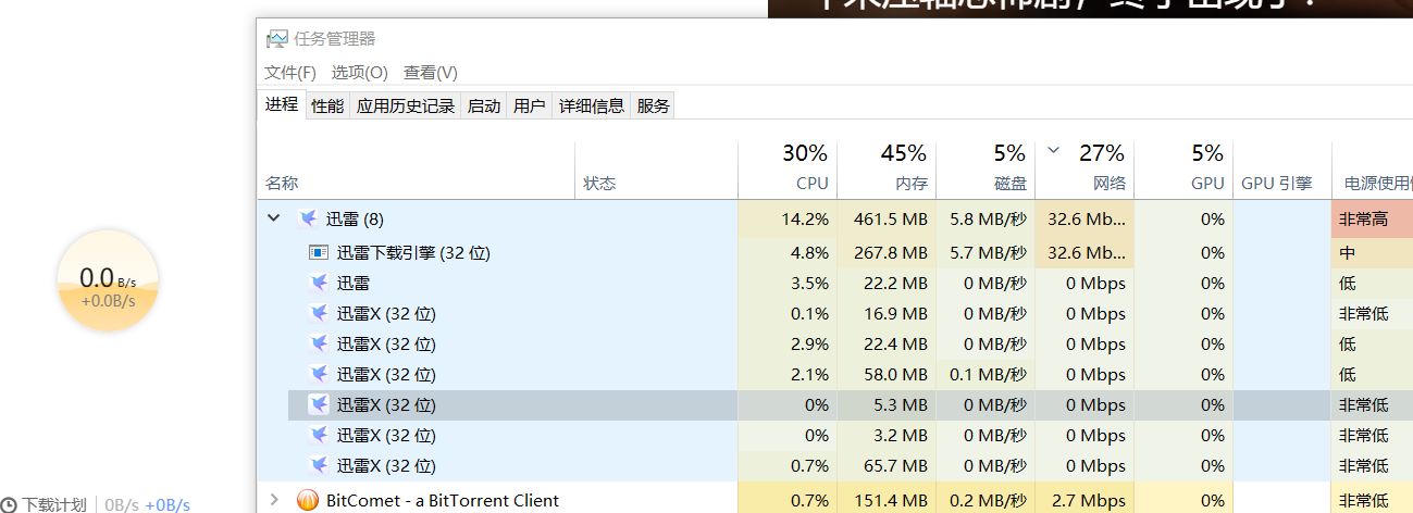 文件下载不显示速度，路由器后台却在持续的跑网络