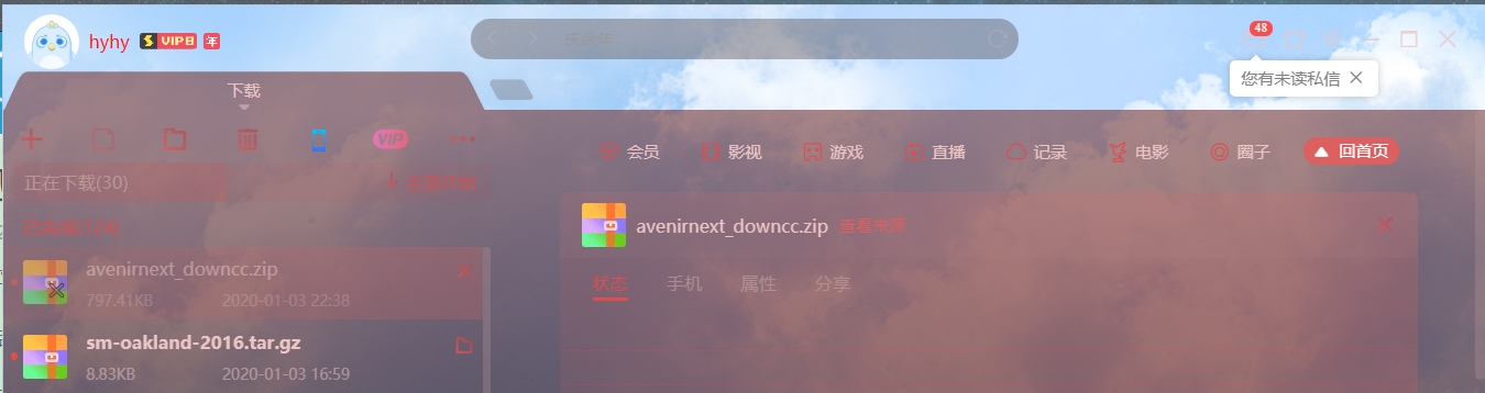 关于最新版迅雷超级会员皮肤
